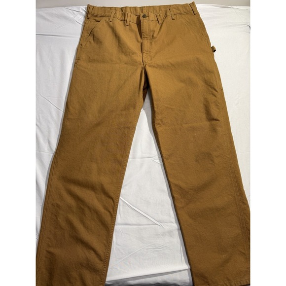 Carhartt B11 Loose Fit Washed Duck Utility Work Pants Brown 44x36 BN0011-M NWT - Picture 3 of 8